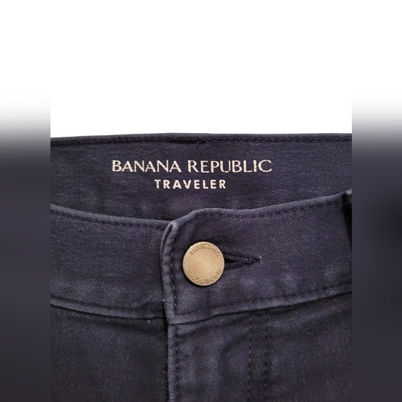 Banana Republic Men's Skinny Traveler Navy Dark Blue Pants Chinos Khakis 31 x 30 - Picture 6 of 7